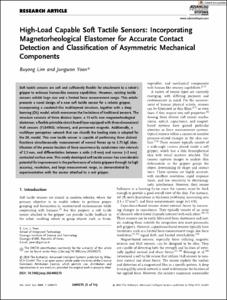 High-Load Capable Soft Tactile Sensors: Incorporating Magnetorheological Elastomer for Accurate Contact Detection and Classification of Asymmetric Mechanical Components
