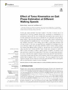 Effect of Torso Kinematics on Gait Phase Estimation at Different Walking Speeds