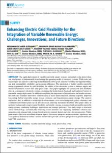 Enhancing Electric Grid Flexibility for the Integration of Variable Renewable Energy: Challenges, Innovations, and Future Directions