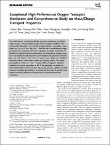 Exceptional High-Performance Oxygen Transport Membrane and Comprehensive Study on Mass/Charge Transport Properties