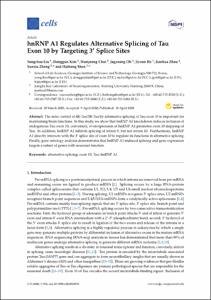 hnRNP A1 Regulates Alternative Splicing of Tau Exon 10 by Targeting 3 ' Splice Sites
