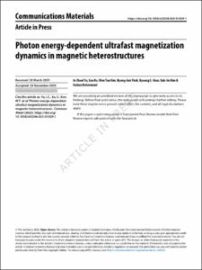 Photon energy-dependent ultrafast magnetization dynamics in magnetic heterostructures