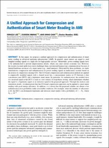 A Unified Approach for Compression and Authentication of Smart Meter Reading in AMI