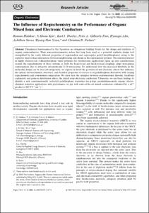 The Influence of Regiochemistry on the Performance of Organic Mixed Ionic and Electronic Conductors