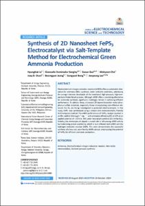 Synthesis of 2D Nanosheet FePS3 Electrocatalyst via Salt-Template Method for Electrochemical Green Ammonia Production