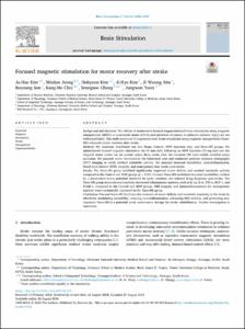Focused magnetic stimulation for motor recovery after stroke