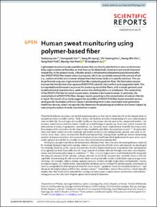 Human sweat monitoring using polymer-based fiber