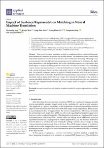Impact of Sentence Representation Matching in Neural Machine Translation