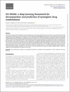 DD-PRiSM: a deep learning framework for decomposition and prediction of synergistic drug combinations