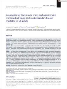 Association of low muscle mass and obesity with increased all‐cause and cardiovascular disease mortality in US adults