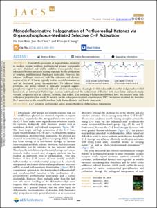 Monodefluorinative Halogenation of Perfluoroalkyl Ketones via Organophosphorus-Mediated Selective C-F Activation