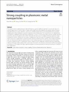 Strong coupling in plasmonic metal nanoparticles