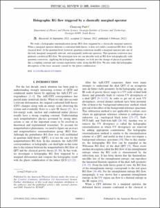 Holographic RG flow triggered by a classically marginal operator