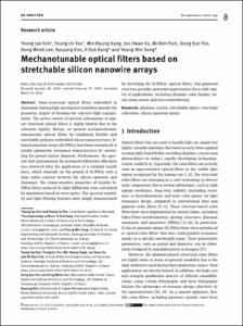Mechanotunable optical filters based on stretchable silicon nanowire arrays