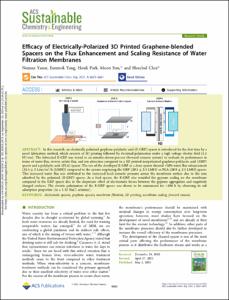 Efficacy of Electrically-Polarized 3D Printed Graphene-blended Spacers on the Flux Enhancement and Scaling Resistance of Water Filtration Membranes