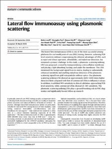 Lateral flow immunoassay using plasmonic scattering