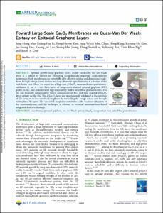 Toward Large-Scale Ga2O3 Membranes via Quasi-Van Der Waals Epitaxy on Epitaxial Graphene Layers