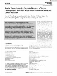 Spatial Transcriptomics: Technical Aspects of Recent Developments and Their Applications in Neuroscience and Cancer Research