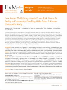 Low Serum 25-Hydroxyvitamin D as a Risk Factor for Frailty in Community-Dwelling Older Men: A Korean Nationwide Study