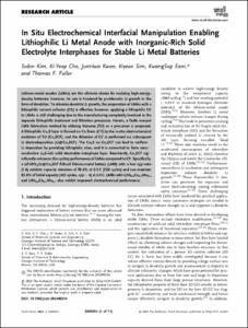 In Situ Electrochemical Interfacial Manipulation Enabling Lithiophilic Li Metal Anode with Inorganic-Rich Solid Electrolyte Interphases for Stable Li Metal Batteries