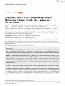 Detrimental Effects of β2-Microglobulin on Muscle Metabolism: Evidence From In Vitro, Animal and Human Research