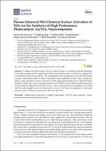 Plasma Enhanced Wet Chemical Surface Activation of TiO2 for the Synthesis of High Performance Photocatalytic Au/TiO2 Nanocomposites