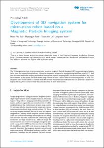 Development of 3D navigation system for micro-nano robot based on a Magnetic Particle Imaging system
