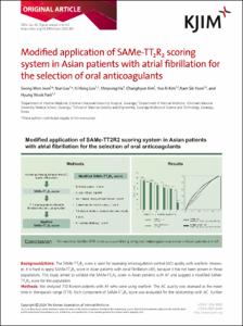 Modified application of SAMe-TT2R2 scoring system in Asian patients with atrial fibrillation for the selection of oral anticoagulants