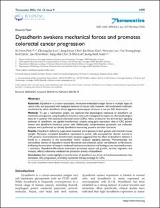 Dysadherin awakens mechanical forces and promotes colorectal cancer progression