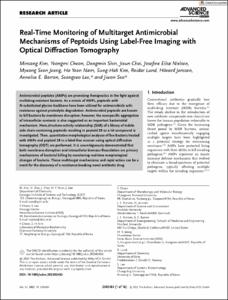 Real-Time Monitoring of Multitarget Antimicrobial Mechanisms of Peptoids Using Label-Free Imaging with Optical Diffraction Tomography