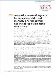 Association between long-term hemoglobin variability and mortality in Korean adults: a nationwide population-based cohort study