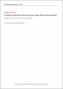 A missing component of Arctic warming: black carbon from gas flaring