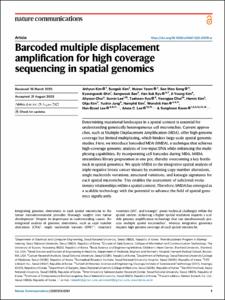 Barcoded multiple displacement amplification for high coverage sequencing in spatial genomics