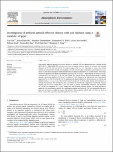 Investigation of ambient aerosol effective density with and without using a catalytic stripper