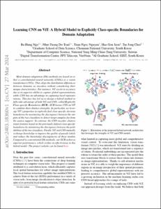 Learning CNN on ViT: A Hybrid Model to Explicitly Class-specific Boundaries for Domain Adaptation