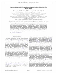 Emergent holographic description for the Kondo effect: Comparison with Bethe ansatz